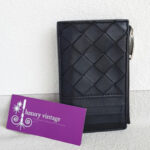 Bottega Veneta Card Holder Black Intrecciato Leather with Silver Hardware #RSLY-200 - Image 2