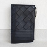 Bottega Veneta Card Holder Black Intrecciato Leather with Silver Hardware #RSLY-200 - Image 3