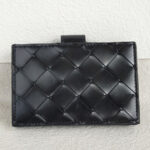 Bottega Veneta Card Holder Black Intrecciato Leather with Silver Hardware #RSLY-201 - Image 3