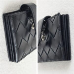 Bottega Veneta Card Holder Black Intrecciato Leather with Silver Hardware #RSLY-201 - Image 4