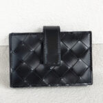Bottega Veneta Card Holder Black Intrecciato Leather with Silver Hardware #RSLY-201 - Image 2