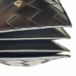 Bottega Veneta Card Holder Black Intrecciato Leather with Silver Hardware #RSLY-201 - Image 9