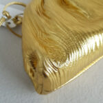 Bottega Veneta The Mini Pouch Bag/Clutch Gold Patent Leather with Gold Hardware #RSYC-1 - Image 15