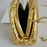 Bottega Veneta The Mini Pouch Bag/Clutch Gold Patent Leather with Gold Hardware #RSYC-1 - Image 8