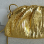 Bottega Veneta The Mini Pouch Bag/Clutch Gold Patent Leather with Gold Hardware #RSYC-1 - Image 3