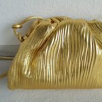 Bottega Veneta The Mini Pouch Bag/Clutch Gold Patent Leather with Gold Hardware #RSYC-1 - Image 5