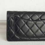 Chanel Bi-fold Long Wallet Black Lambskin with Silver Hardware #RCOK-2 - Image 5