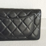 Chanel Bi-fold Long Wallet Black Lambskin with Silver Hardware #RCOK-2 - Image 6