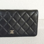 Chanel Bi-fold Long Wallet Black Lambskin with Silver Hardware #RCOK-2 - Image 4