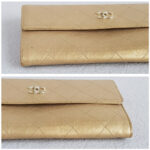 Chanel CC Flap Long Wallet Gold Aged Calfskin with Gold Hardware #RYOC-3 - Image 9