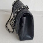 Chanel Medium Double Flap Black Grained Calfskin with Gold Hardware #RSOT-1 - Image 7