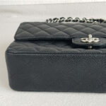 Chanel Medium Double Flap Black Grained Calfskin with Gold Hardware #RSOT-1 - Image 12