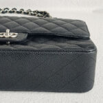 Chanel Medium Double Flap Black Grained Calfskin with Gold Hardware #RSOT-1 - Image 13