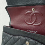 Chanel Medium Double Flap Black Grained Calfskin with Gold Hardware #RSOT-1 - Image 22