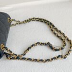 Chanel Mini Flap Black Grained Calfskin with Gold Hardware #RKRY-1 - Image 12