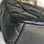 Chanel Mini Flap Black Grained Calfskin with Gold Hardware #RKRY-1 - Image 9