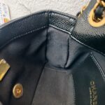 Chanel Mini Flap Black Grained Calfskin with Gold Hardware #RKRY-1 - Image 17