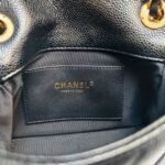Chanel Mini Flap Black Grained Calfskin with Gold Hardware #RKRY-1 - Image 19