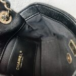 Chanel Mini Flap Black Grained Calfskin with Gold Hardware #RKRY-1 - Image 16
