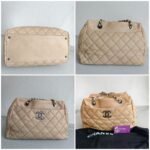 Chanel Tote Bag Beige Calf Leather with Ruthenium Hardware #RYEU-3 - Image 2