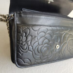 Chanel WOC Wallet On Chain Black Camellia Lambskin with Silver Hardware #RYOC-2 - Image 17