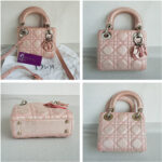 Christian Dior Lady Dior Micro Pink Lambskin with Silver Hardware #RYUU-1 - Image 2