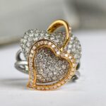 Diamond Ring 18k Yellow /White Gold Jewellery #RSSC-1 - Image 2