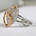 Diamond Ring 18k Yellow /White Gold Jewellery #RSSC-1 - Image 3