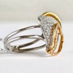 Diamond Ring 18k Yellow /White Gold Jewellery #RSSC-1 - Image 4