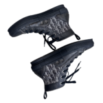Dior B23 High Top Sneaker Size 43 Black/White Oblique Canvas and Leather Shoes #RSLY-22 - Image 5