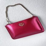 Gucci Pouch Bag Red Patent Leather with Gold Hardware #RSSK-1