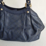 Gucci Sukey Navy Blue Guccissima Leather and Light Gold Hardware #RYKL-1 - Image 4