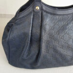 Gucci Sukey Navy Blue Guccissima Leather and Light Gold Hardware #RYKL-1 - Image 5