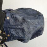 Gucci Sukey Navy Blue Guccissima Leather and Light Gold Hardware #RYKL-1 - Image 7