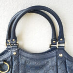 Gucci Sukey Navy Blue Guccissima Leather and Light Gold Hardware #RYKL-1 - Image 12