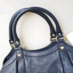 Gucci Sukey Navy Blue Guccissima Leather and Light Gold Hardware #RYKL-1 - Image 13