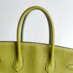 Hermes Birkin 35cm Green Clemence Leather with Palladium Plated Hardware #RSKT-1 - Image 11