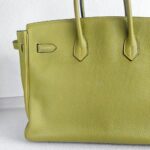 Hermes Birkin 35cm Green Clemence Leather with Palladium Plated Hardware #RSKT-1 - Image 21