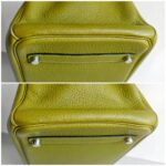 Hermes Birkin 35cm Green Clemence Leather with Palladium Plated Hardware #RSKT-1 - Image 25