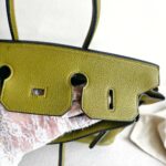 Hermes Birkin 35cm Green Clemence Leather with Palladium Plated Hardware #RSKT-1 - Image 32