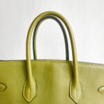 Hermes Birkin 35cm Green Clemence Leather with Palladium Plated Hardware #RSKT-1 - Image 37