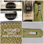 Hermes Birkin 35cm Green Clemence Leather with Palladium Plated Hardware #RSKT-1 - Image 43