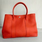 Hermes Garden Party 36cm PEachOrange Leather with Palladium Hardware #RKCU-2