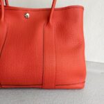 Hermes Garden Party 36cm PEach/Orange Leather with Palladium Hardware #RKCU-2 - Image 6