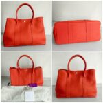 Hermes Garden Party 36cm PEach/Orange Leather with Palladium Hardware #RKCU-2 - Image 2