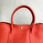 Hermes Garden Party 36cm PEach/Orange Leather with Palladium Hardware #RKCU-2 - Image 20