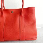 Hermes Garden Party 36cm PEach/Orange Leather with Palladium Hardware #RKCU-2 - Image 4