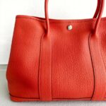Hermes Garden Party 36cm PEach/Orange Leather with Palladium Hardware #RKCU-2 - Image 3