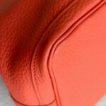 Hermes Garden Party 36cm PEach/Orange Leather with Palladium Hardware #RKCU-2 - Image 13