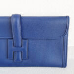 Hermes Jige Clutch Blue Sapphire Swift Leather #GULTS-4 - Image 4